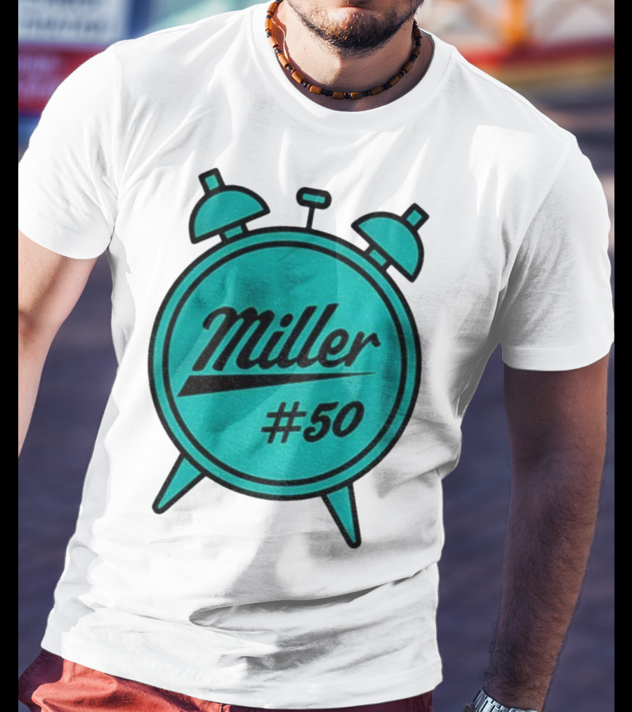 Miller Lite #50 Miller O'Clock Teal Alarm T-Shirt