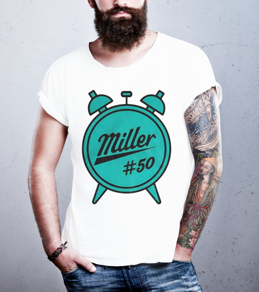 Miller Lite #50 Miller O'Clock Teal Alarm T-Shirt
