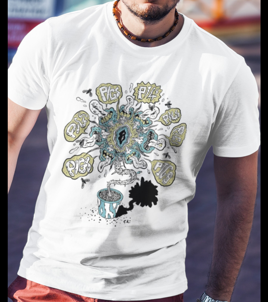 Pigs X7 Psychedelic Plantpot Blast T-Shirt