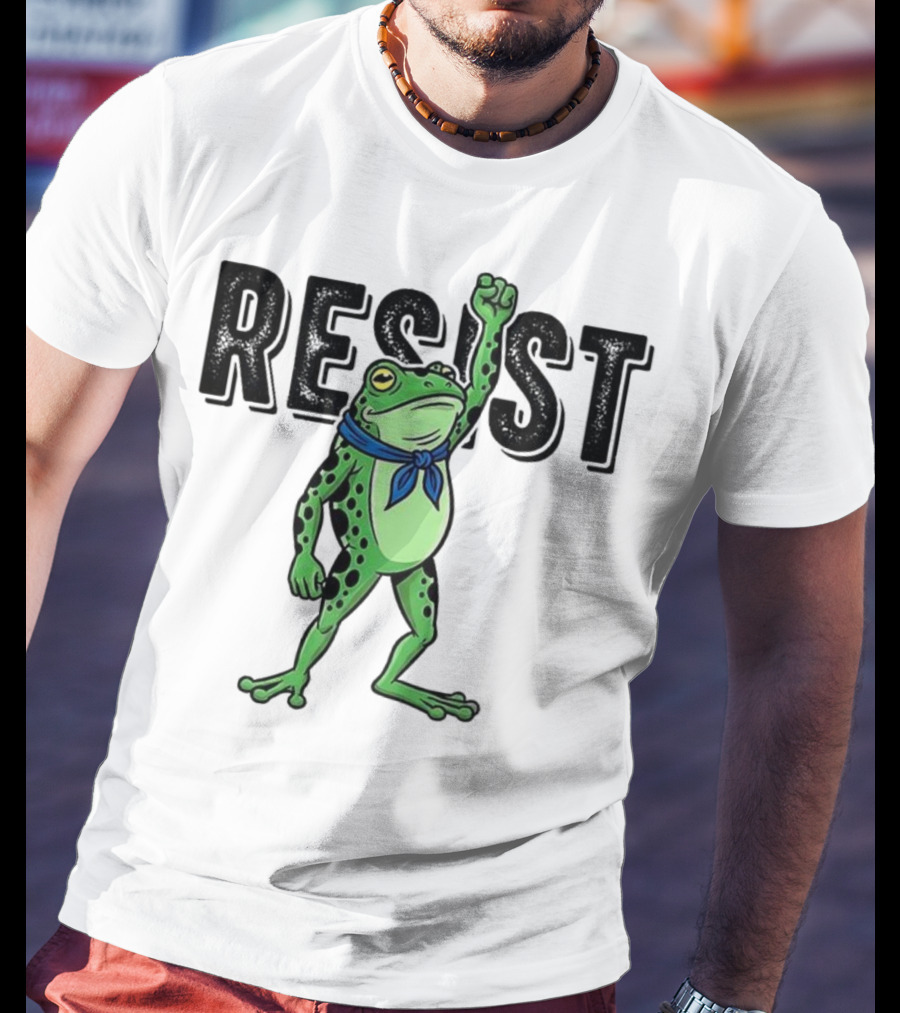 Portland Frog Resist Fist Bandana T-Shirt