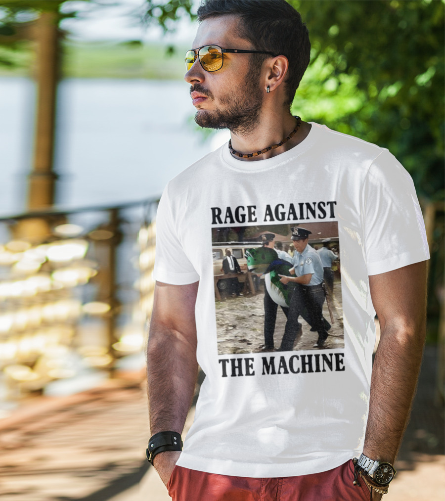 Rage Against The Machine Frog Police Scene Portland T-Shirt