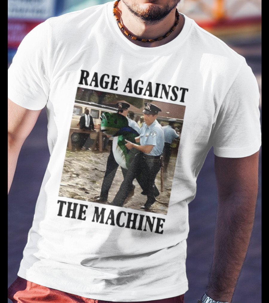 Rage Against The Machine Frog Police Scene Portland T-Shirt