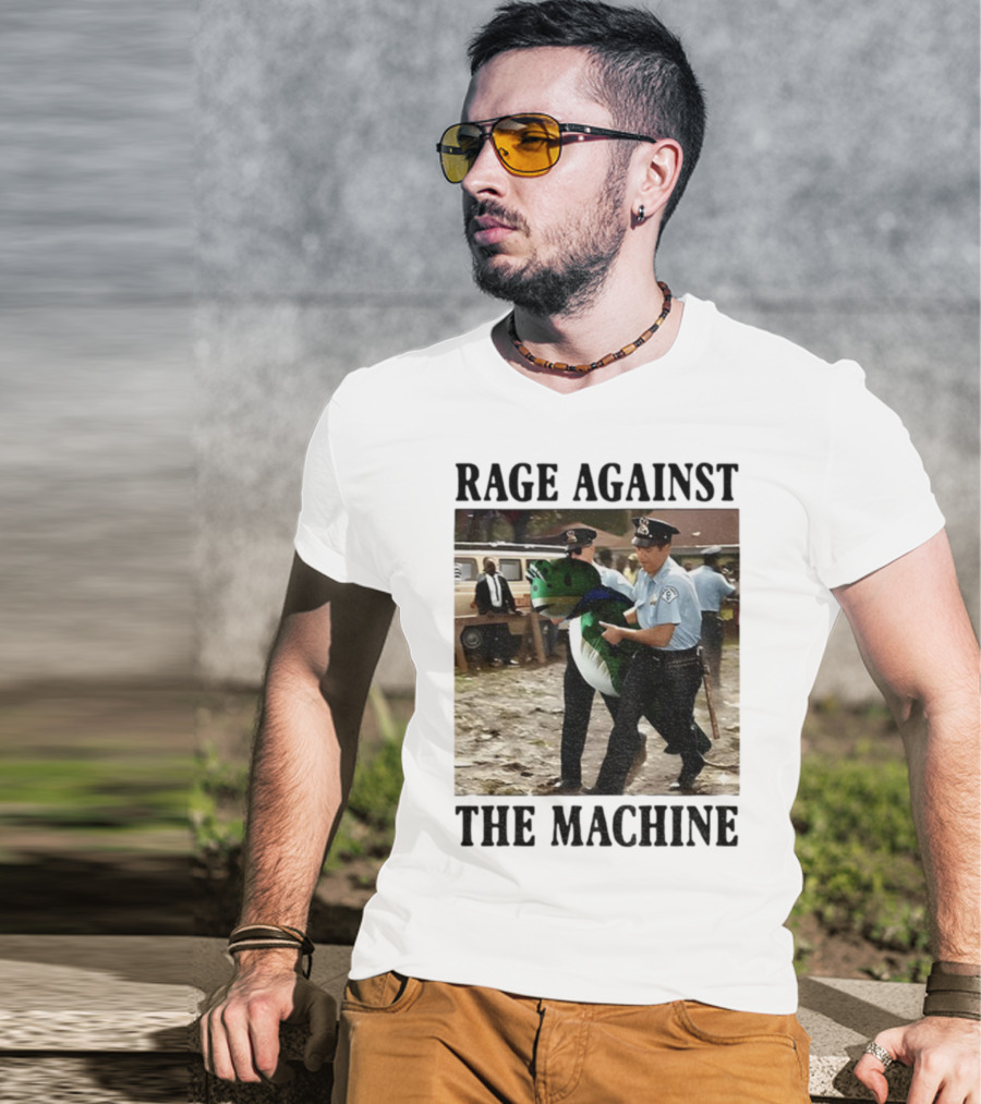 Rage Against The Machine Frog Police Scene Portland T-Shirt