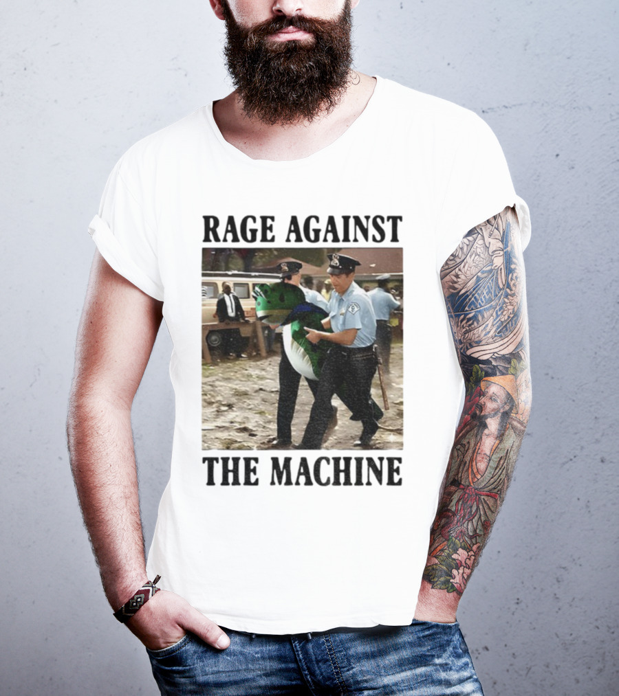 Rage Against The Machine Frog Police Scene Portland T-Shirt