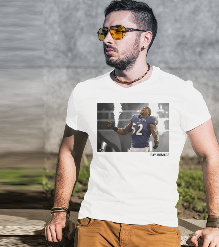 Ray Lewis Baltimore Ravens Legendary Passion NFL 52 T-Shirt