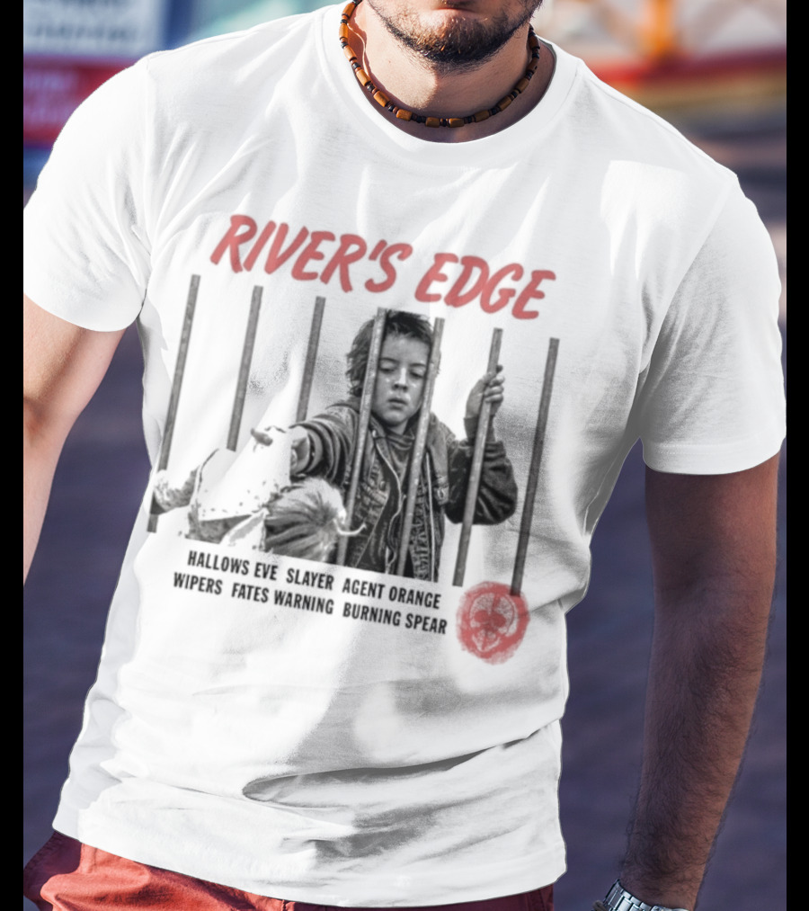 River’s Edge Hallows Eve Slayer Agent Orange Wipers Fates Warning Burning Spear Skulls T-Shirt