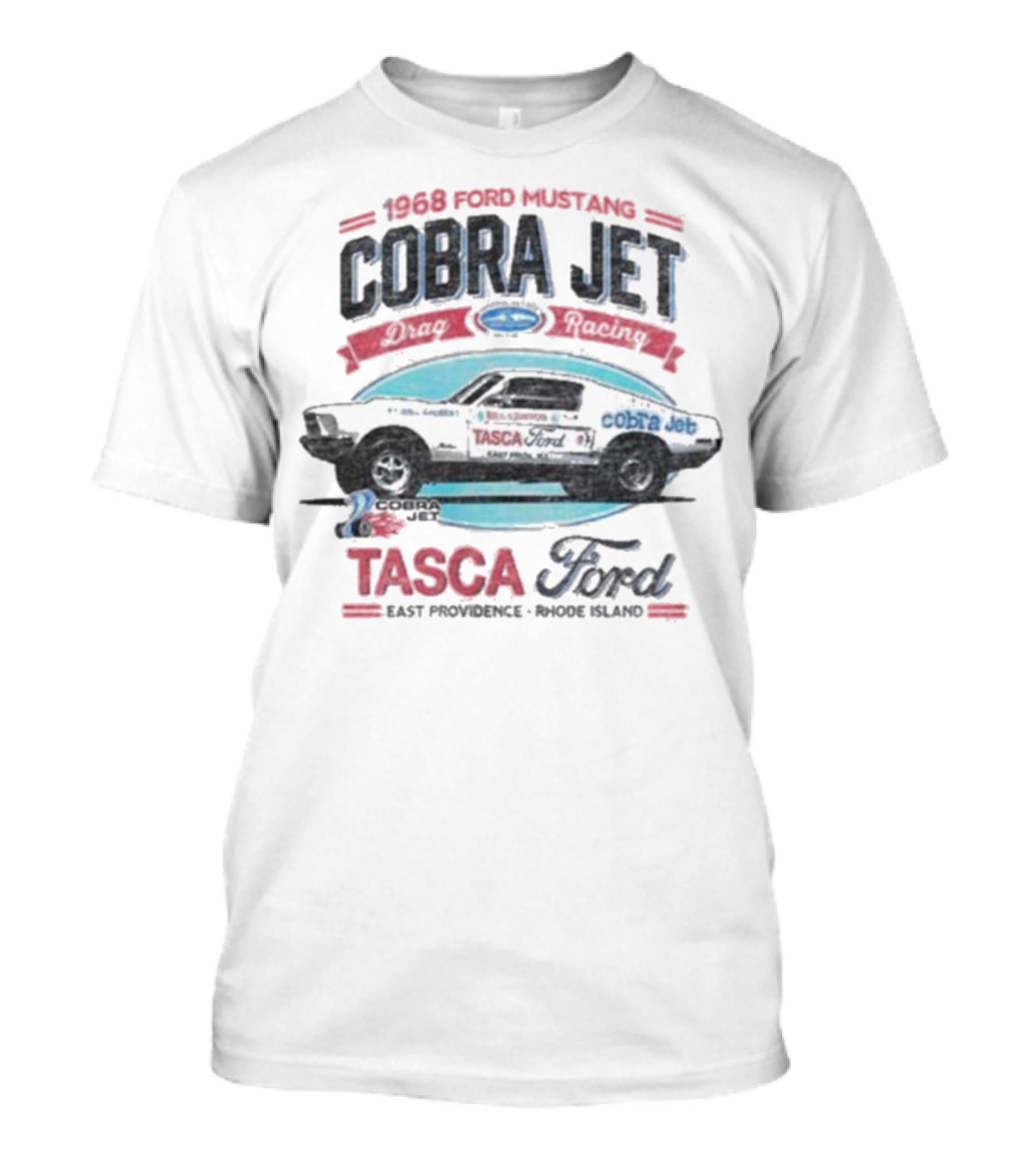 1968 Ford Mustang Cobra Jet Tasca Ford East Providence Rhode Island T-Shirt