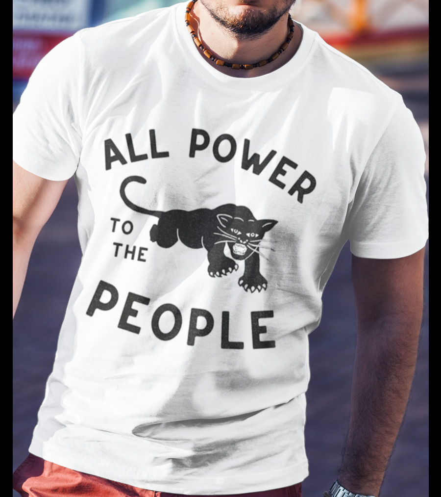 All Power To The People Panther T-Shirt