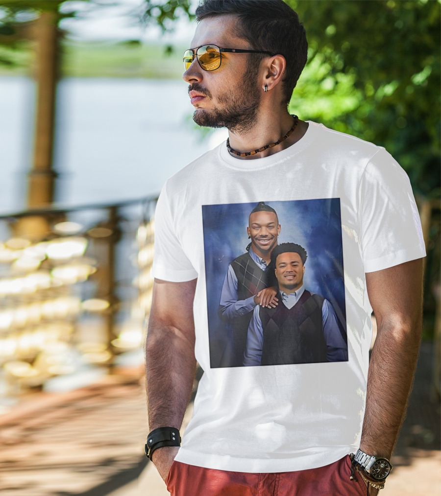 Bijan Robinson Tyler Allgeier Stepbrother Portrait Parody T-Shirt