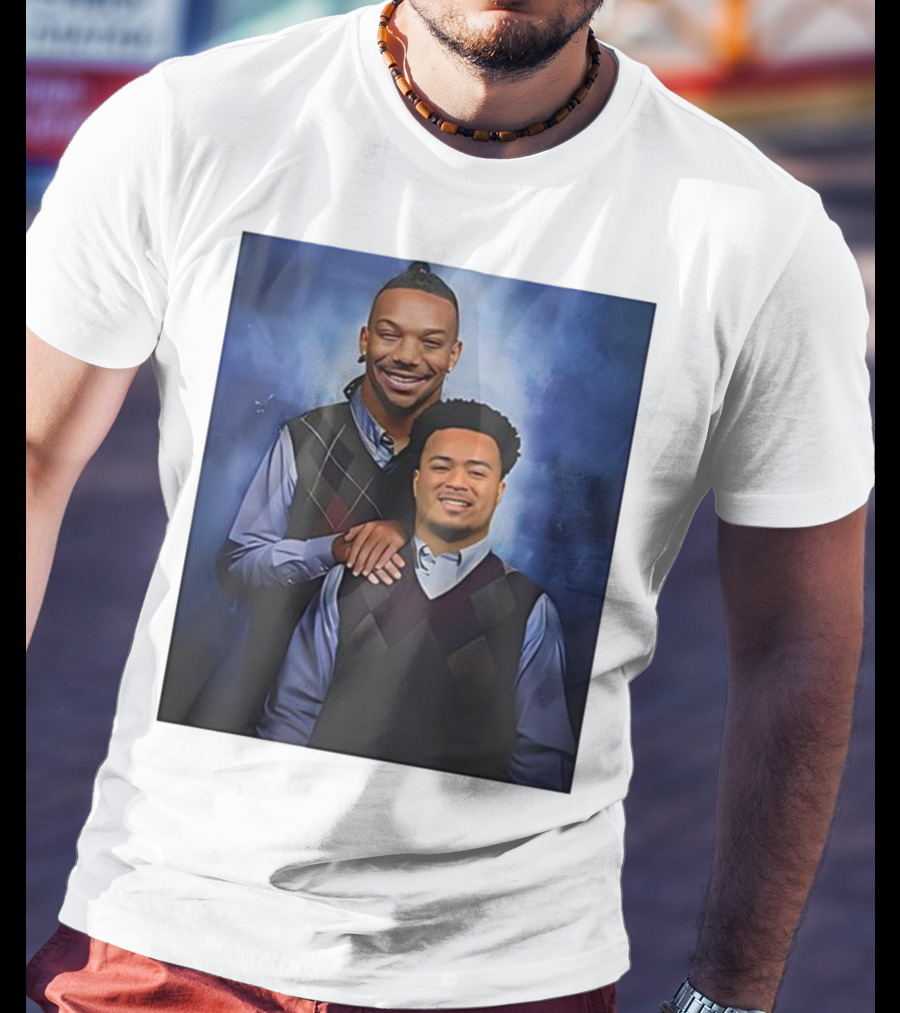 Bijan Robinson Tyler Allgeier Stepbrother Portrait Parody T-Shirt