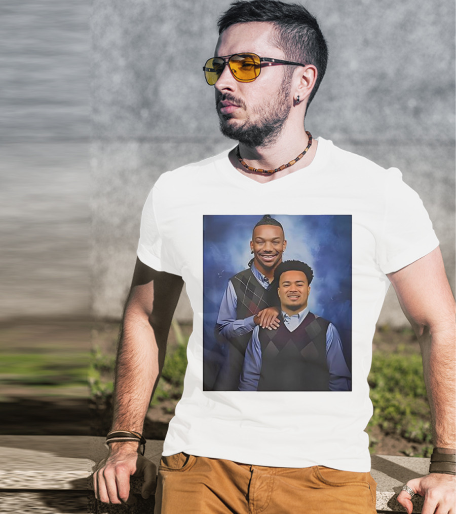 Bijan Robinson Tyler Allgeier Stepbrother Portrait Parody T-Shirt