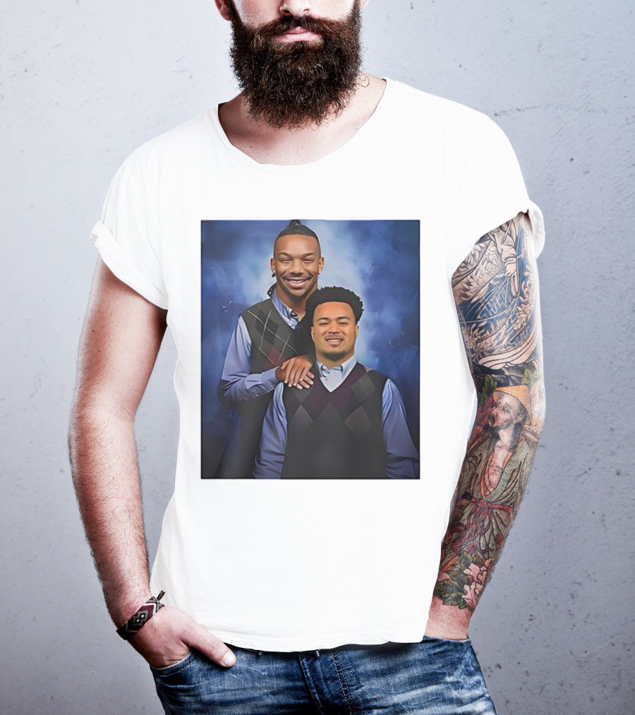 Bijan Robinson Tyler Allgeier Stepbrother Portrait Parody T-Shirt