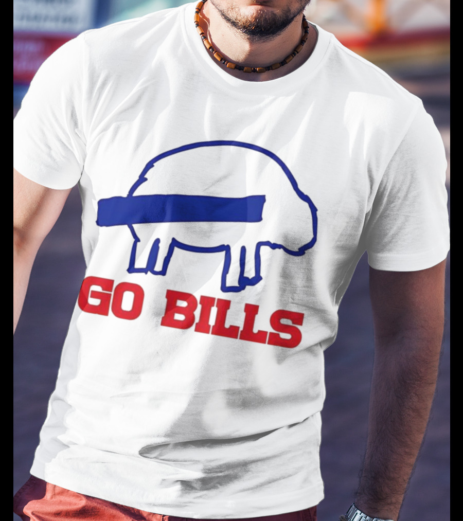 Buffalo Bills Go Bills Funny Sketch Football Fan T-Shirt
