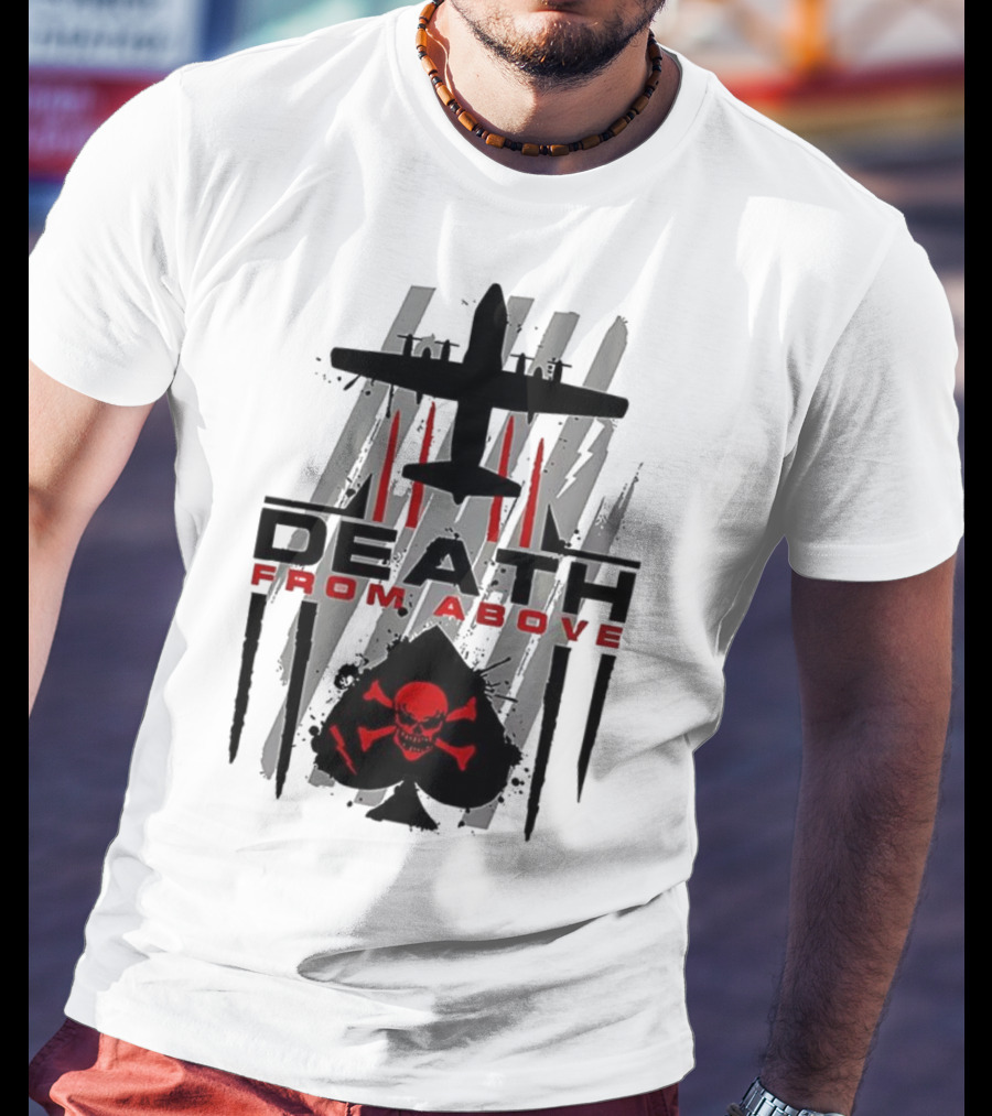Death From Above Hercules Ace Of Spades Skull And Crossbones T-Shirt