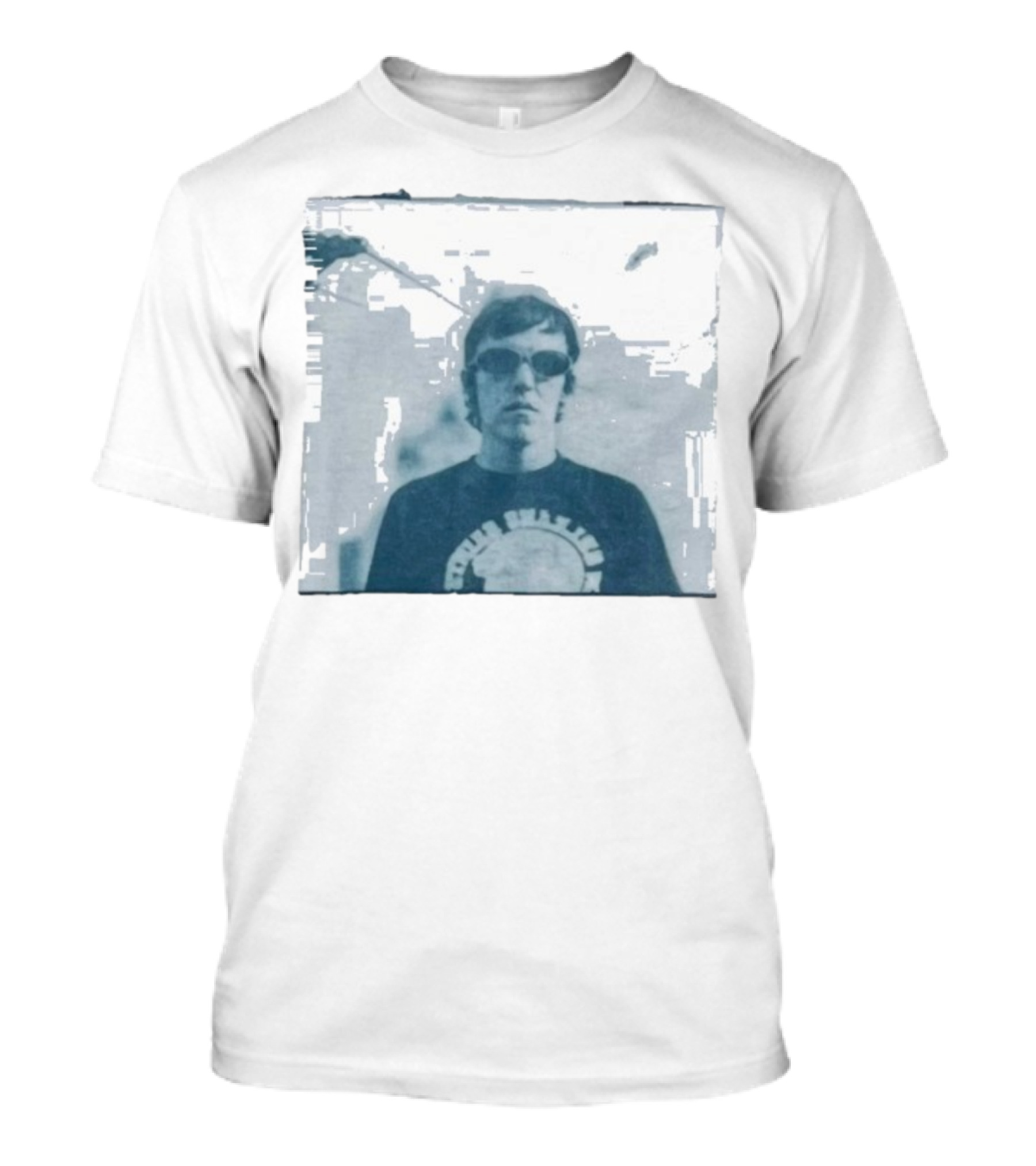 Elliott Smith Figure With Nirvana Sunburst Logo T-Shirt