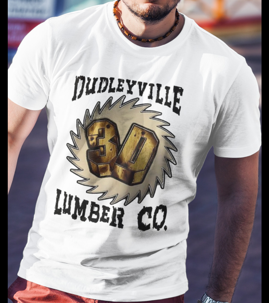 Dudleyville 3D Lumber Co Saw Blade Logo T-Shirt