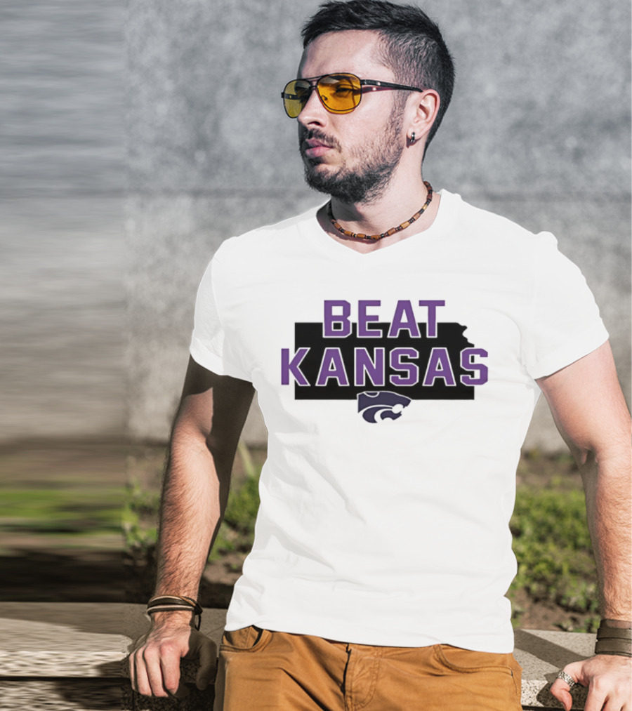 Beat Kansas K-State Wildcats Fans Spirit T-Shirt