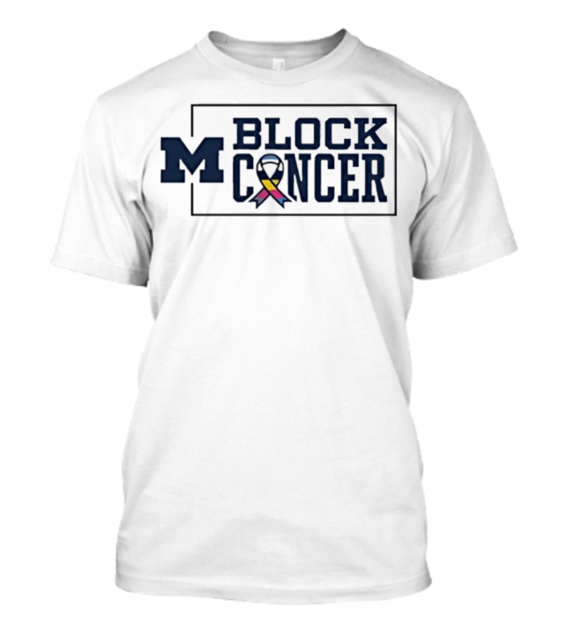 Michigan Block Cancer 2025 Football T-Shirt