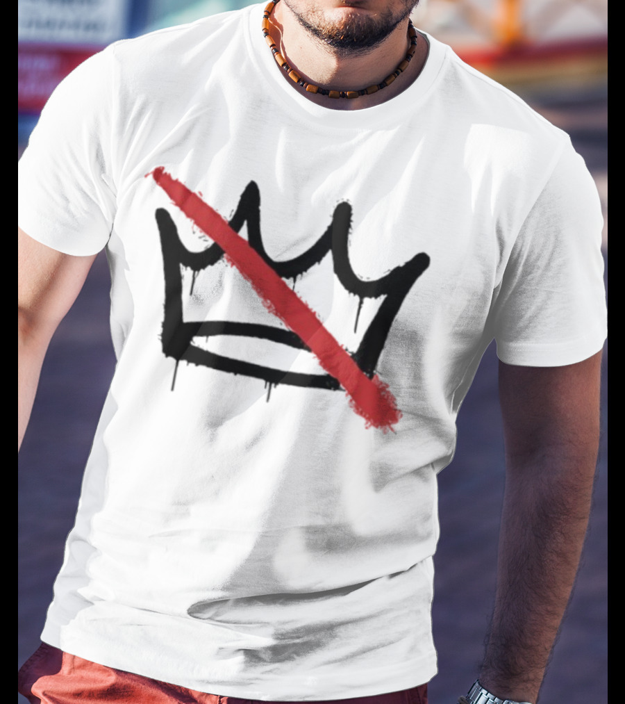 New No Kings In America Strikethrough Crown Symbol T-Shirt