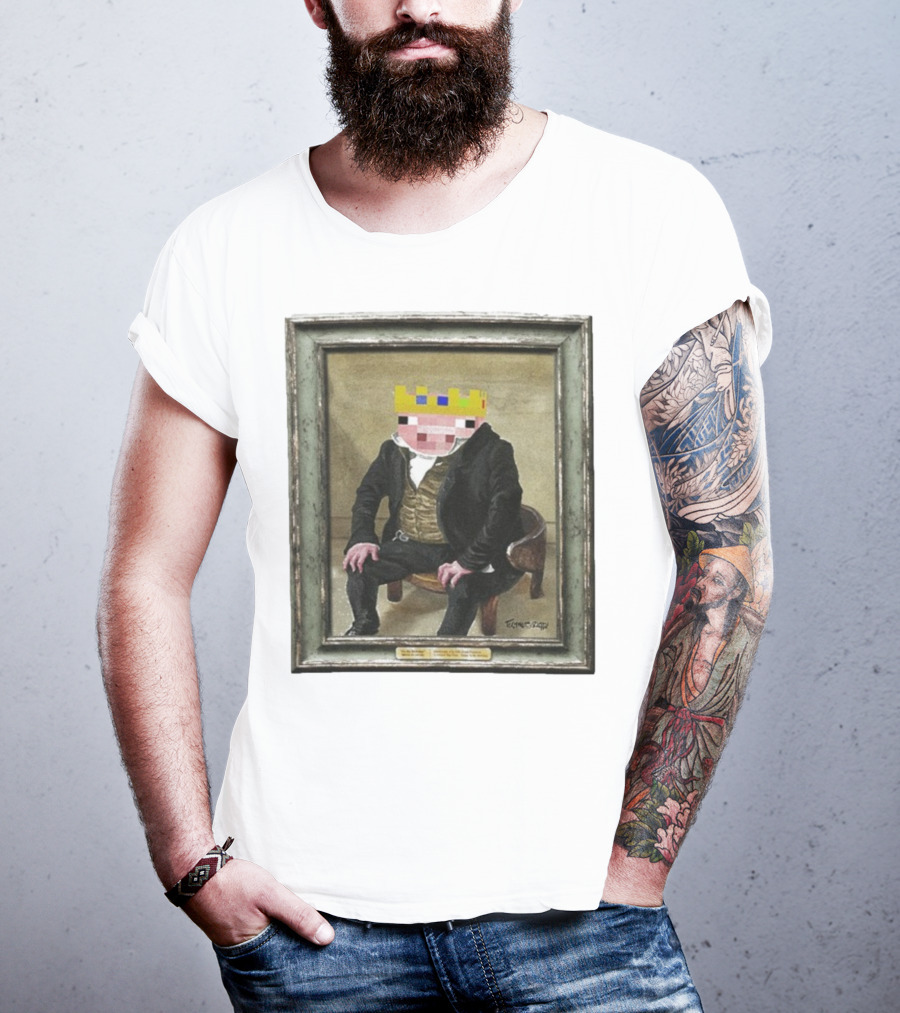 Technoblade Crown Vintage Framed Minecraft Character Pixels T-Shirt