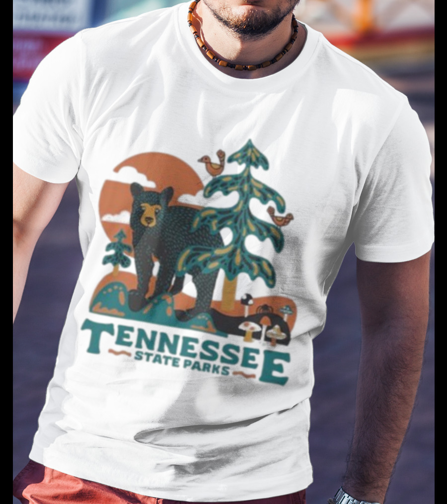 Tennessee State Parks Bear Nature Scene And Forest Wildlife T-Shirt