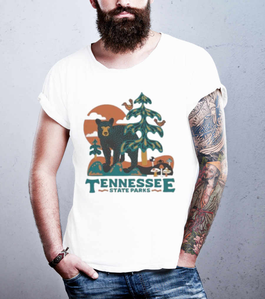 Tennessee State Parks Bear Nature Scene And Forest Wildlife T-Shirt