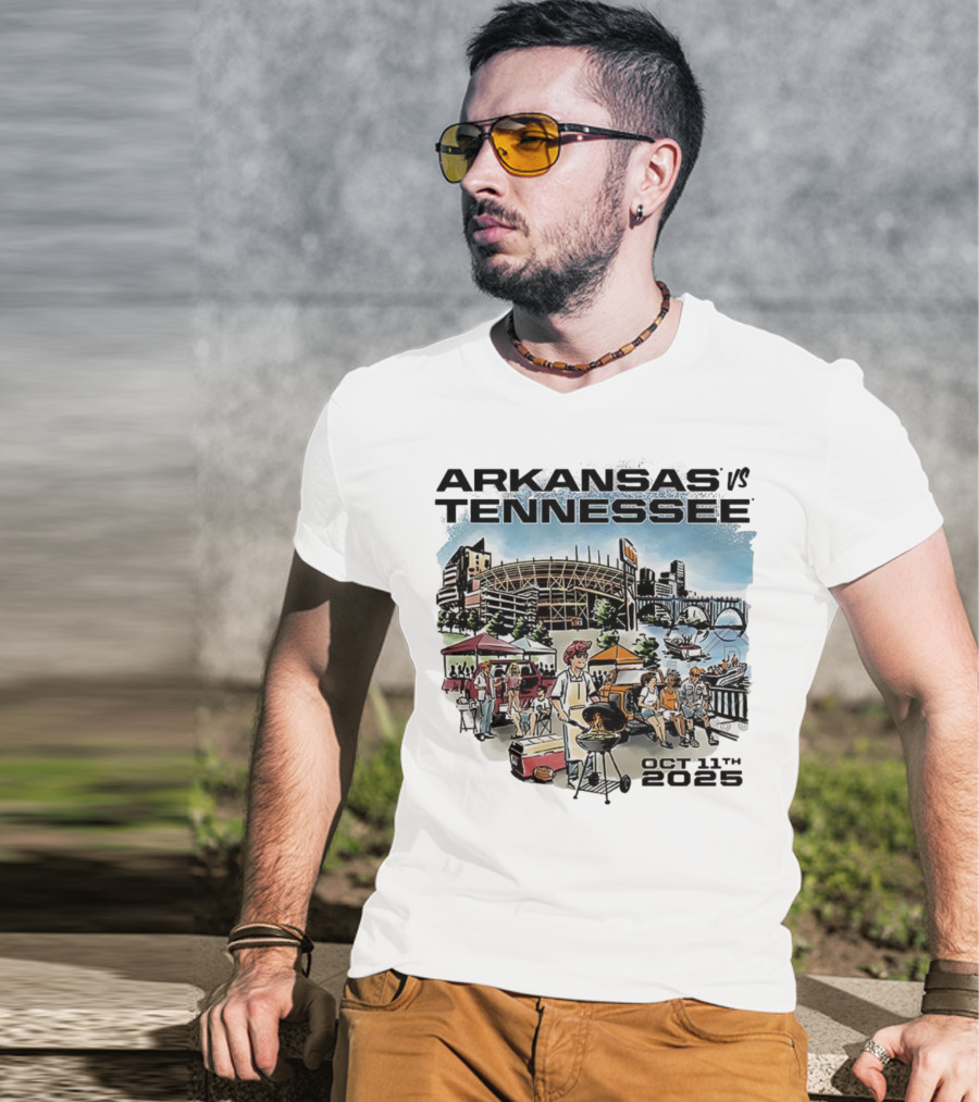 Arkansas Tennessee Tailgate Scene Neyland Stadium October 11th 2025 T-Shirt