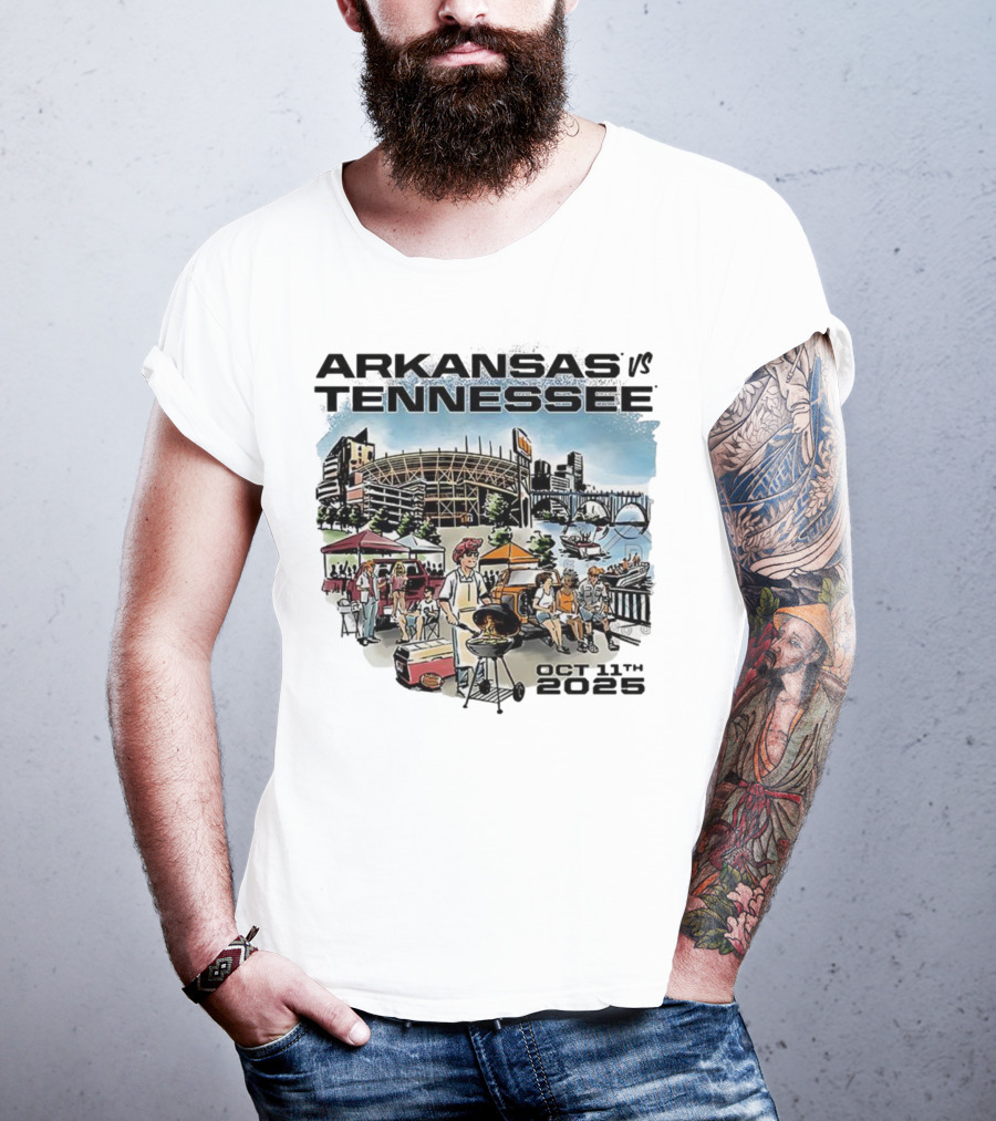 Arkansas Tennessee Tailgate Scene Neyland Stadium October 11th 2025 T-Shirt