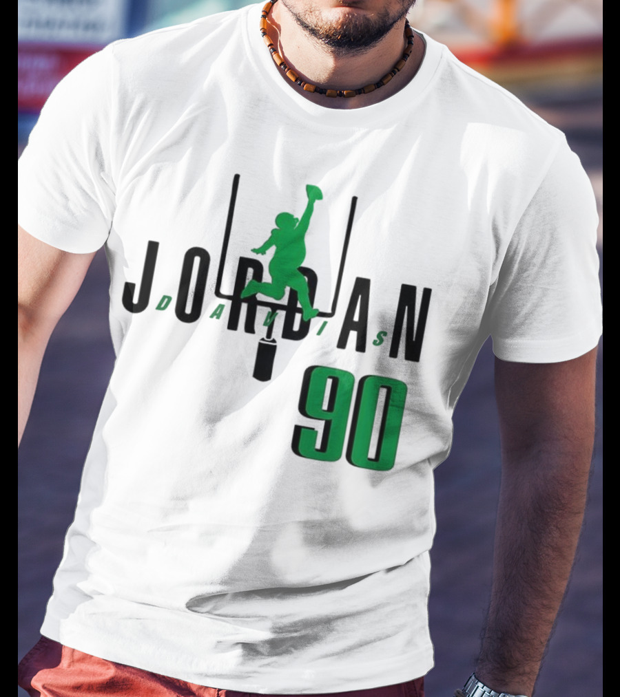 Jordan Davis Philadelphia Eagles Number 90 Air Player Silhouette T-Shirt