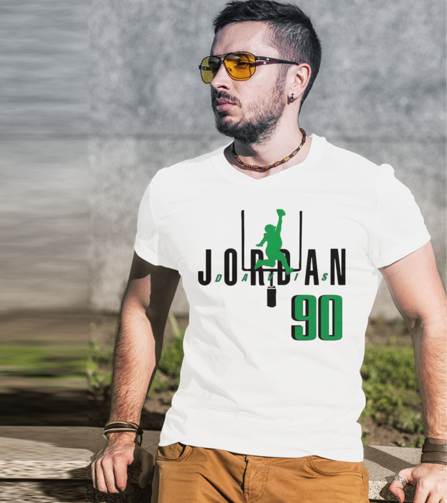 Jordan Davis Philadelphia Eagles Number 90 Air Player Silhouette T-Shirt