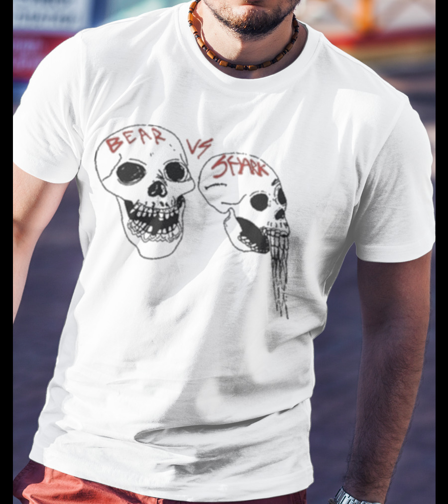 Bear Vs Shark Skulls Snow Cone Skull T-Shirt
