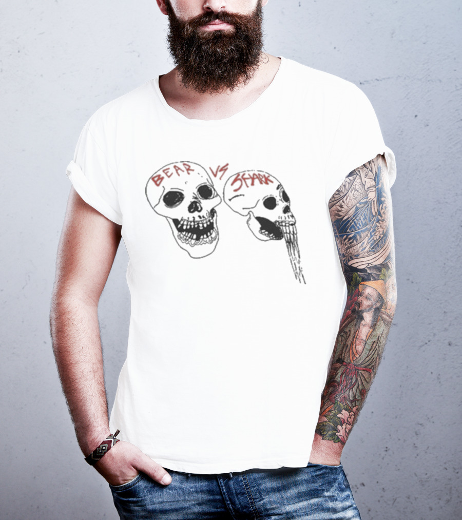 Bear Vs Shark Skulls Snow Cone Skull T-Shirt