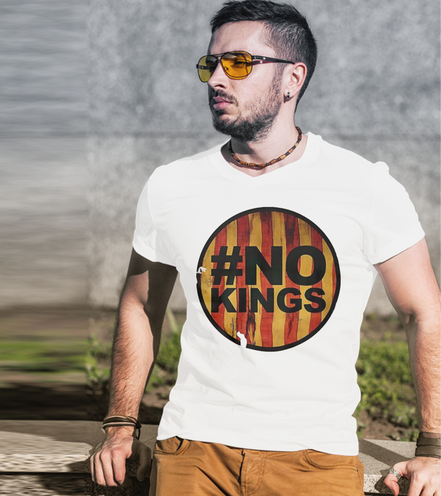 #NO KINGS American Flag Vintage T-Shirt