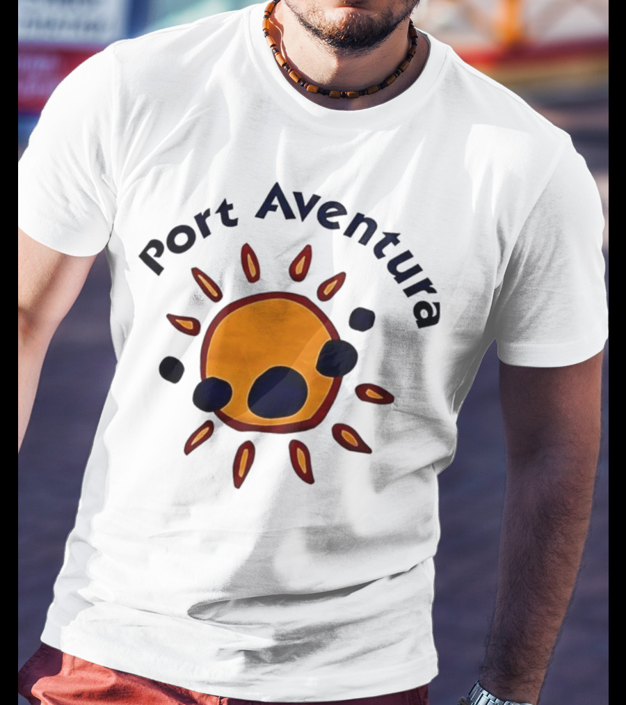 Port Aventura Sunburst Logo Design T-Shirt