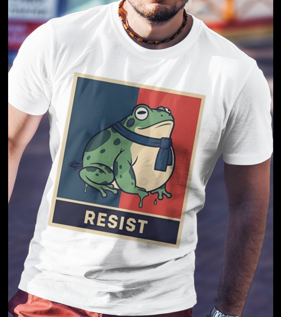Portland Frog Protest Resist Activist Retro Style T-Shirt