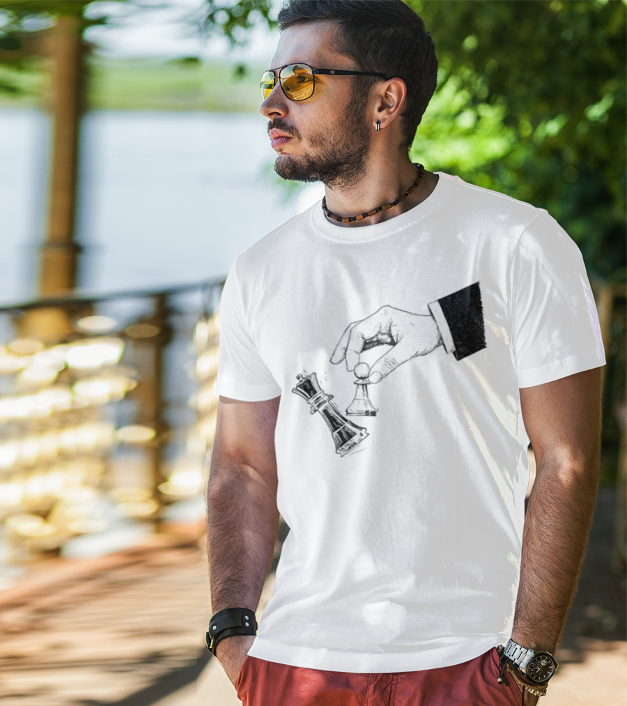 Protest Chess Pawn Topples King No Kings In America Bold Political Statement T-Shirt