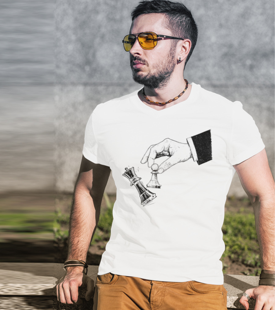 Protest Chess Pawn Topples King No Kings In America Bold Political Statement T-Shirt