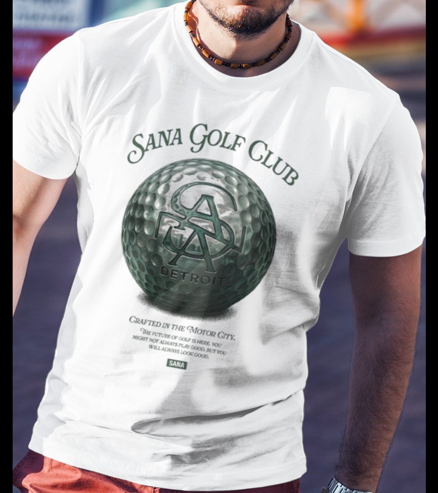 Sana Golf Club Detroit Crafted In The Motor City T-Shirt
