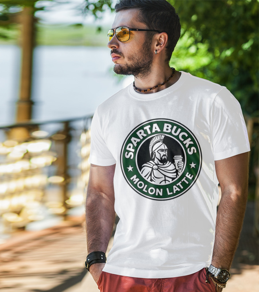 Sparta Bucks Molon Latte Roman Warrior Coffee T-Shirt