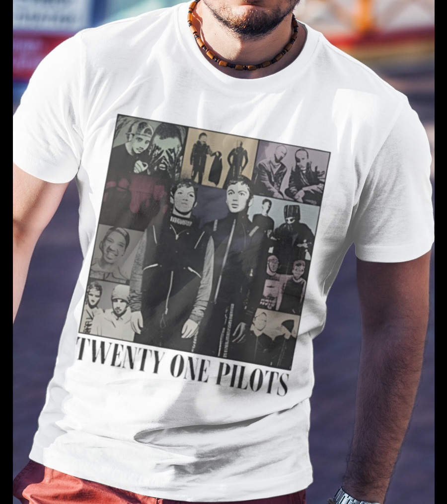 Twenty One Pilots Clancy Eras Tour 2025 Band Members Collage T-Shirt