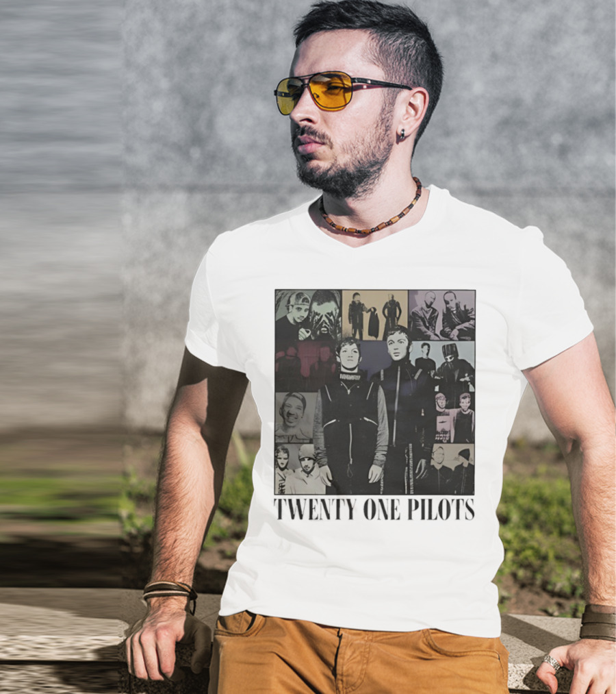 Twenty One Pilots Clancy Eras Tour 2025 Band Members Collage T-Shirt