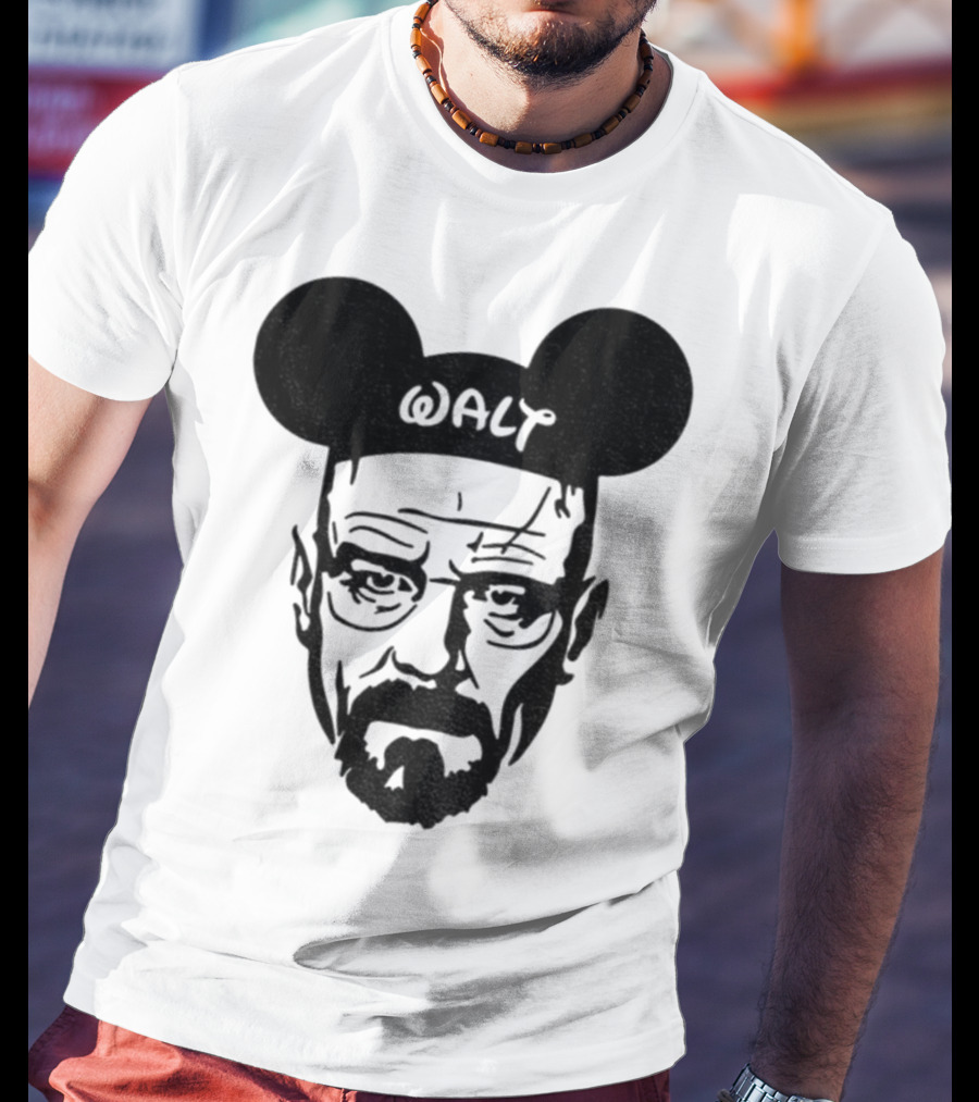 Walter White Mickey Mouse Breaking Bad Disney Meme T-Shirt