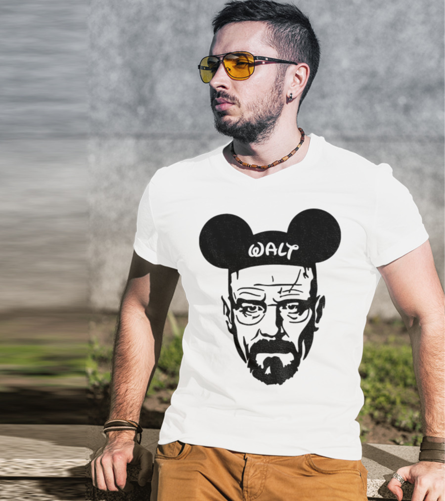 Walter White Mickey Mouse Breaking Bad Disney Meme T-Shirt