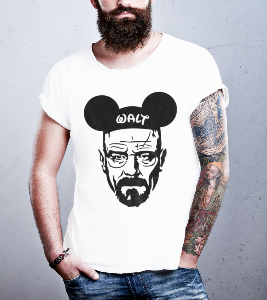 Walter White Mickey Mouse Breaking Bad Disney Meme T-Shirt