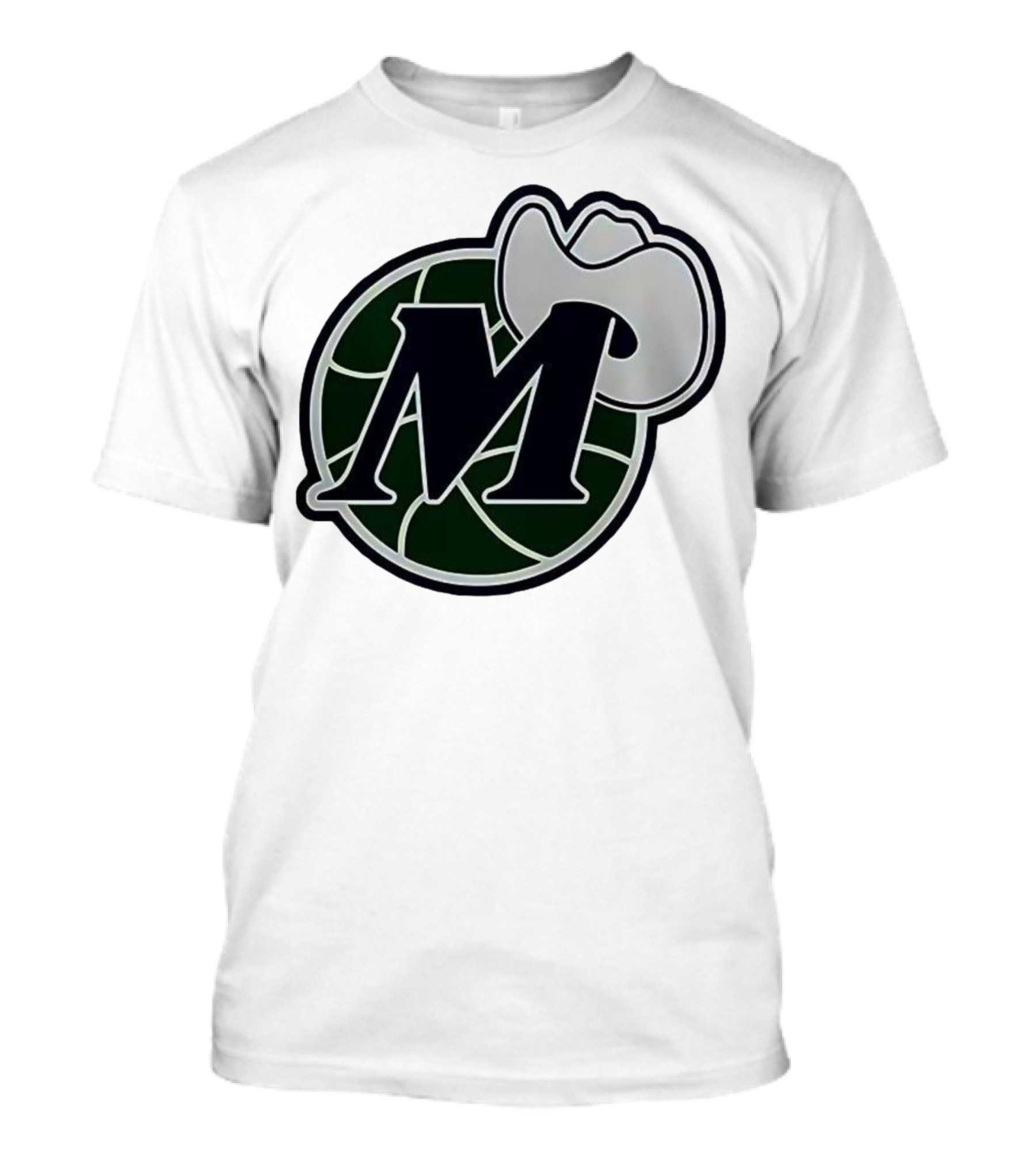 Dallas Mavericks M With Cowboy Hat And Basketball Icon T-Shirt