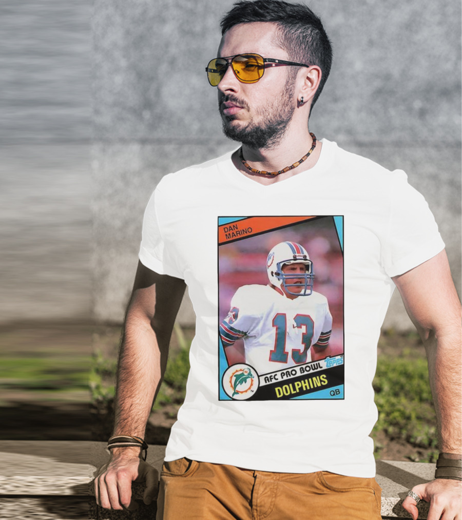 Dan Marino Miami Dolphins AFC Pro Bowl Quarterback Topps Trading Card T-Shirt