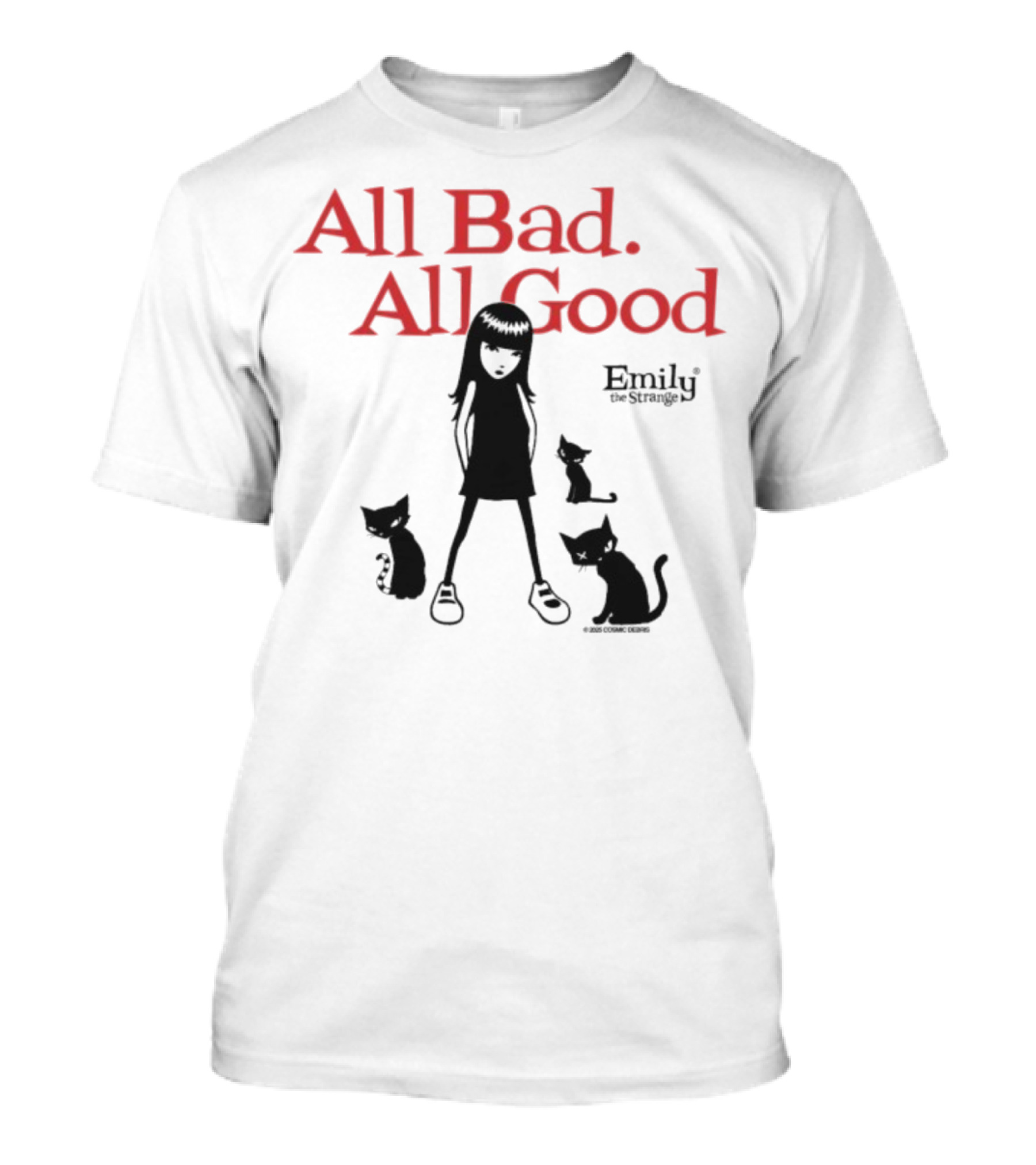 All Bad All Good Emily The Strange Cats T-Shirt