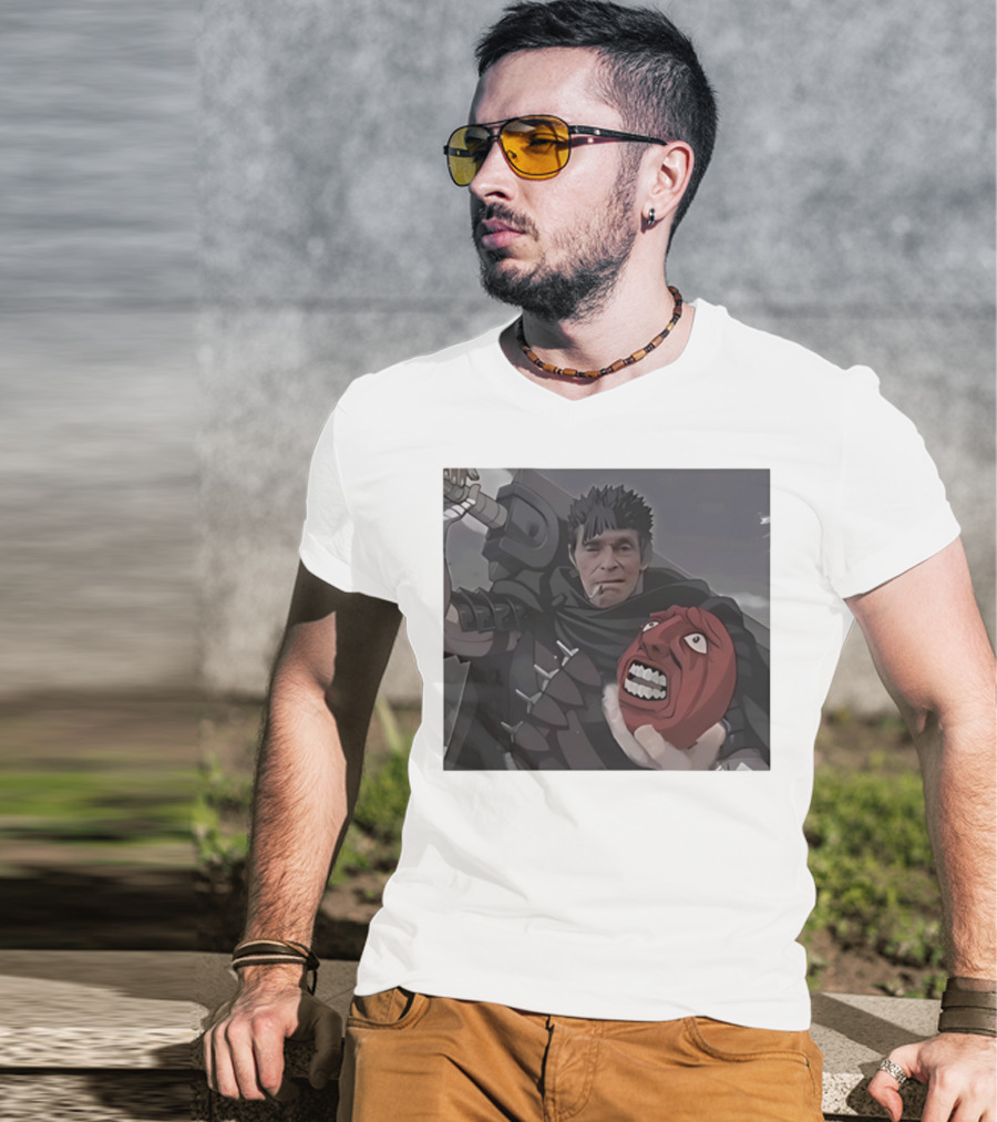 Berserk Guts Willem Dafoe Meme Crossover T-Shirt