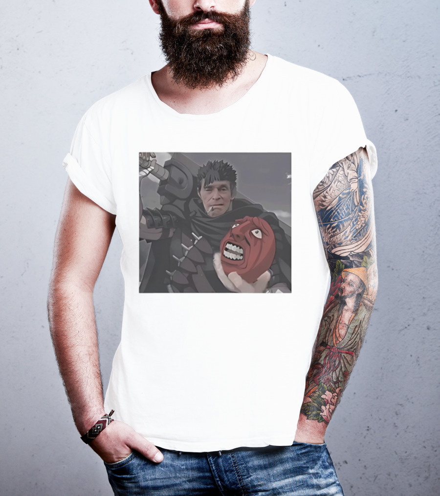 Berserk Guts Willem Dafoe Meme Crossover T-Shirt
