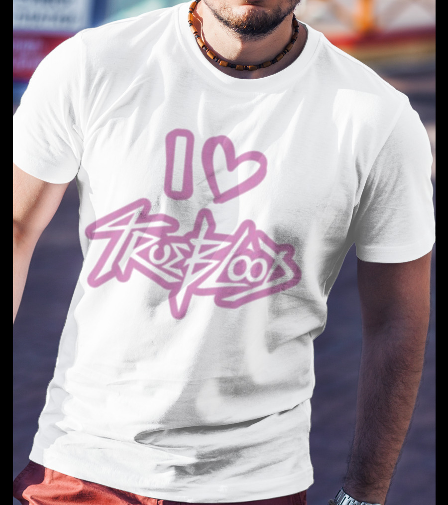 I Love Trueblood Pink Graffiti Style T-Shirt